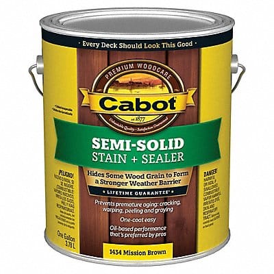 Stain Semi-Solid Mission Brwn Flat 1gal.