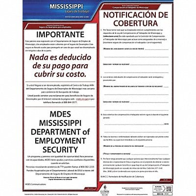 Labor Law Poster State Labor Law MS