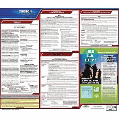 Labor Law Poster State Labor Law OR