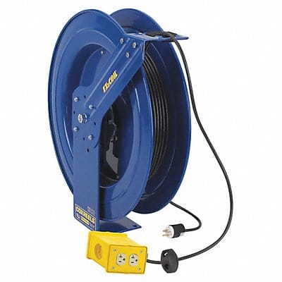 Cord Reel 100 ft 12/3 SJO Blue 120VAC Cord Reel 100 ft 12/3 SJO Blue 120VAC