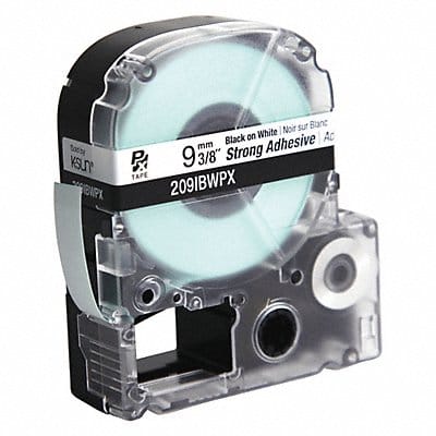 Label Tape Blk/White Strng Adhesive 3/8 Label Tape Blk/White Strng Adhesive 3/8