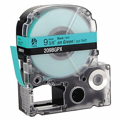 Black Ink/Green Tape Glossy 3/8 W