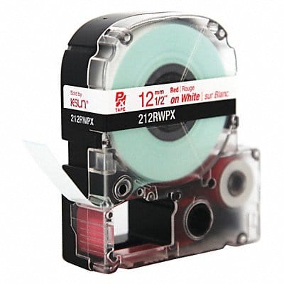 Red Ink/White Tape 1/2 W