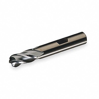 Ball End Mill Single End 3/16 Cobalt