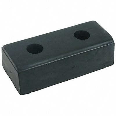 Dock Bumper 10x2-3/4x4-1/2 In Rubber PK4