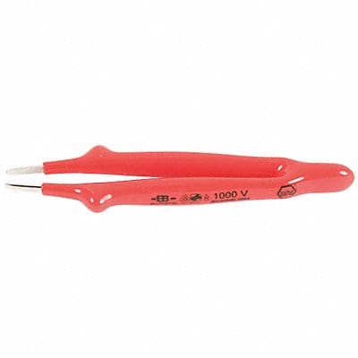 Insulated Tweezers Straight Blunt 6 In