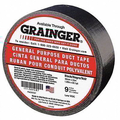 Duct Tape Black 1 7/8 in x 60 yd 9 mil