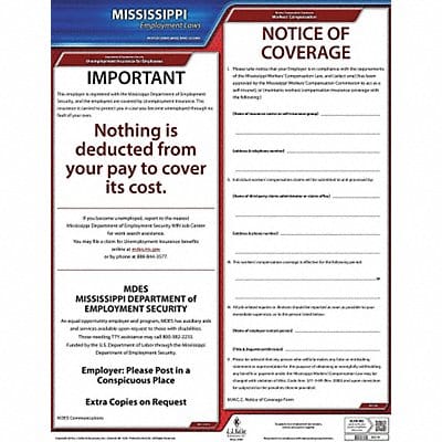 Labor Law Poster State Labor Law MS