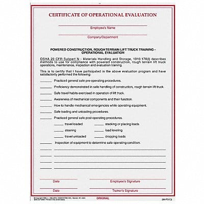 Evaluation Form Reg Compliance PK50