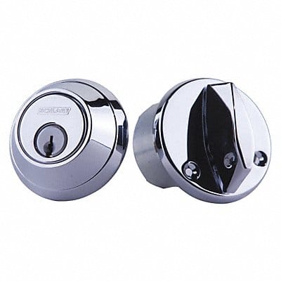 1-Cyl Deadbolt Standard Bright Chrome