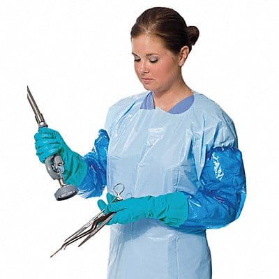 Disposable Sleeve Gloves Teal L PR Disposable Sleeve Gloves Teal L PR