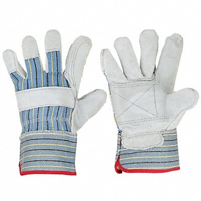 D1573 Leather Gloves Blue/Gray/Green S PR