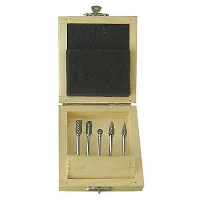 Carbide Bur Set Dbl Cut 1/8 5pcs