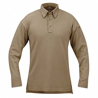 Tactical Polo XL Long Sleeve Silver Tan
