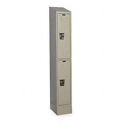 D4819 Wrdrb Lockr Lvrd 1 Wide 2 Tier Tan