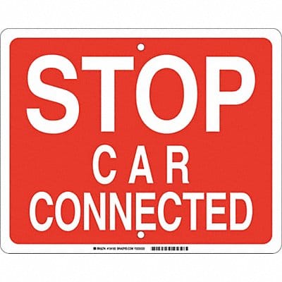 Railroad Sign 12 in x 15 in Red English