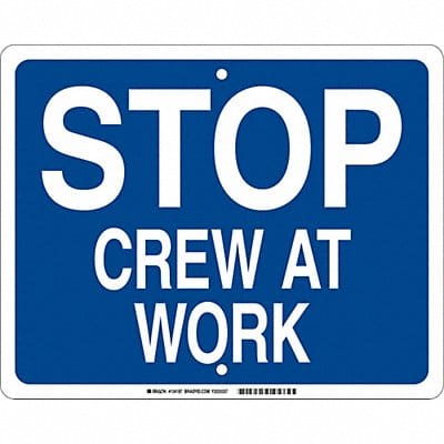 Railroad Sign 12 in x 15 in Blue English