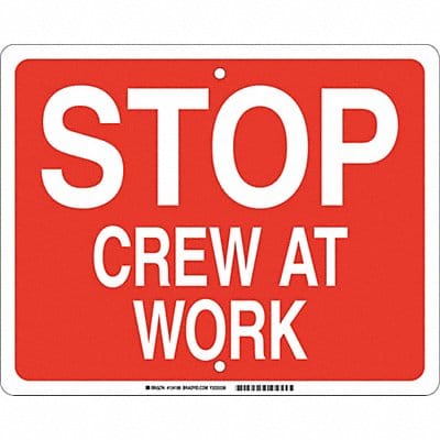 Railroad Sign 12 in x 15 in Red English