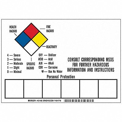 Label 7in. H x 10in. W PK5