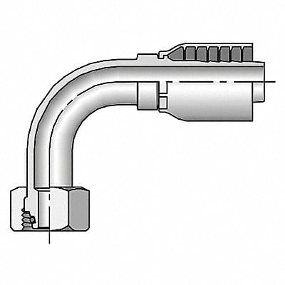 Crimp Fitting 90 Deg 1-1/4 ID FMetric