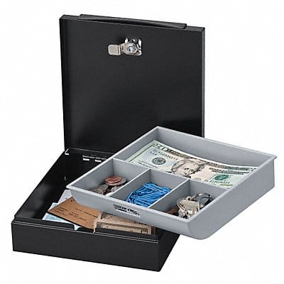 Drawer Safe Steel Key Lock Black