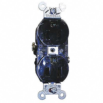 Receptacle Black 15 A 2P3W Side 1PK