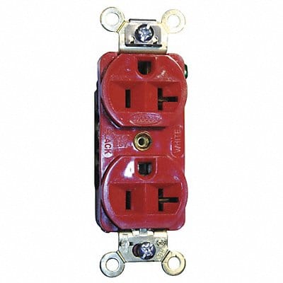 Receptacle Red 20 A 2P3W Back Side 1PK