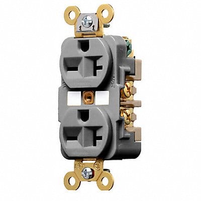 Receptacle Gray 20 A 2P3W Back Side 1PK