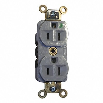 Receptacle Gray 15 A 2P3W Back Side 1PK