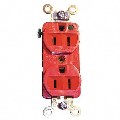 Receptacle Red 15 A 2P3W Back Side 1PK