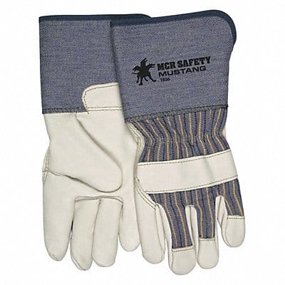 Leather Gloves Beige M PK12