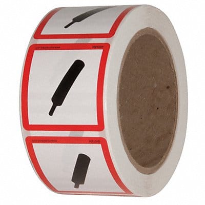 Safety Label 2 in W x 2 in H PK500