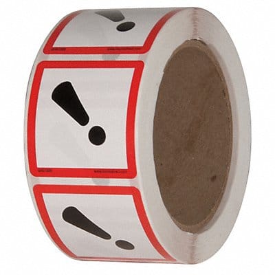 Safety Label 2 in W x 2 in H PK500