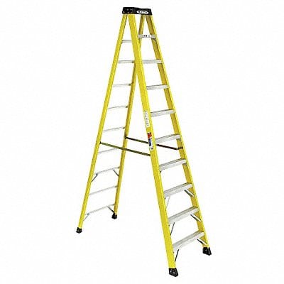 Stepladder Fiberglass 10 ft H 300 lb Cap
