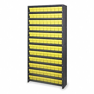 D5598 Enclosed Bin Shlvng 18x75x36in Yellow