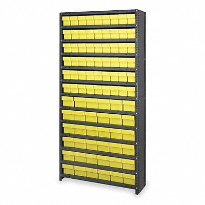 D5601 Enclosed Bin Shlvng 18x75x36in Yellow