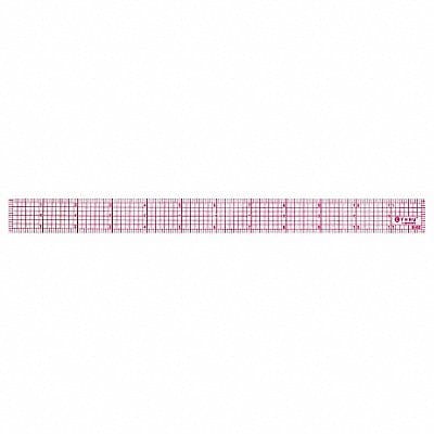 Ruler Plastic Lined 16ths 12in Transprnt