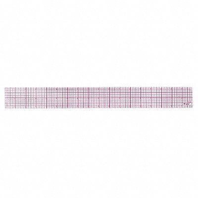 Ruler Plastic Lined 16ths 18in Transprnt