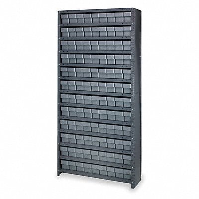 D5586 Enclosed Bin Shlvng 12x75x36in Gray