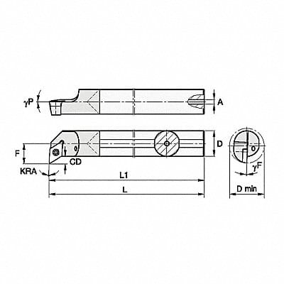 Indexable Boring Bar 0.5150 Carbide