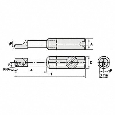 Indexable Boring Bar 0.2960 Carbide