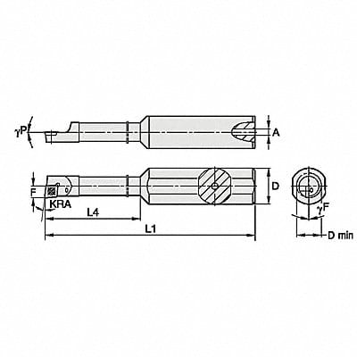 Indexable Boring Bar 0.2340 Carbide