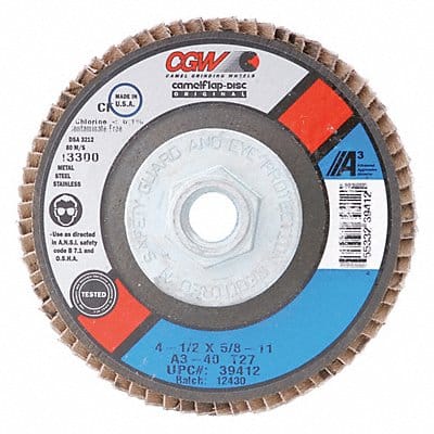 Flap Disc 4.5x5/8-11 T27 A3 Reg 40G