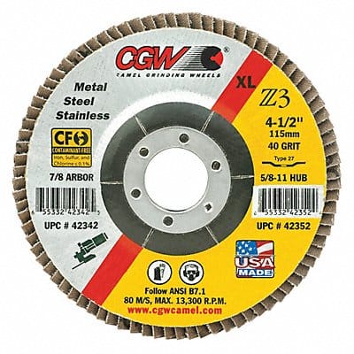 Flap Disc 4.5x5/8-11 T27 Z3 XL 60G