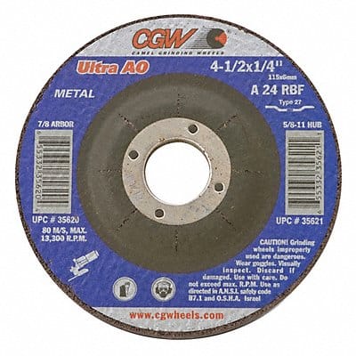 Depressed Ctr Whl 4.5x1/4x7/8 T27
