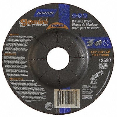 Depressed Ctr Whl T27 4-1/2x1/4x7/8