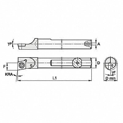 Indexable Boring Bar 0.5450 Carbide