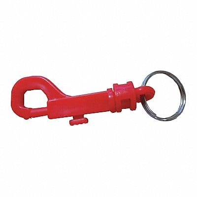Plastic Key Clip 2-5/8 In Red
