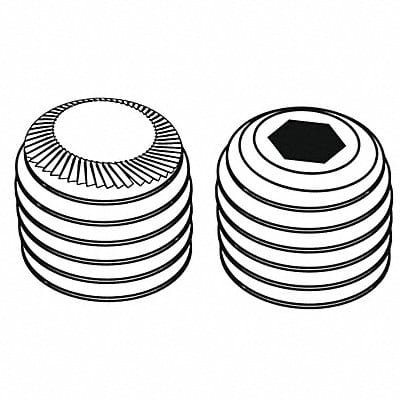 ScktStScrw KnrldCupPt #8-32 5/8 L PK100