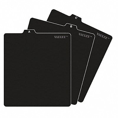 CD Index Tab Set Preprinted Tabs Black